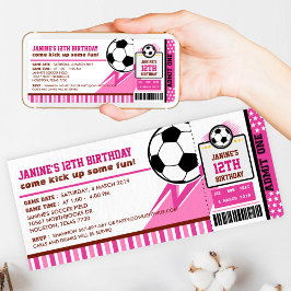 サッカーチケットパス誕生日パーティーの招待状 招待状