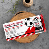 サッカーチケットパス誕生日パーティーの招待状 招待状