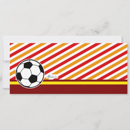 サッカーチケットパス誕生日パーティーの招待状 招待状 (裏面)