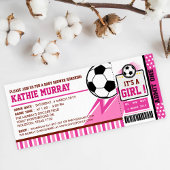 サッカーチケットパス赤ちゃんシャワー招待状 招待状