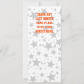 サッカーチケットブルー&オレンジお祝いパーティー 招待状 (裏面)