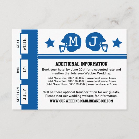 サッカーチケット結婚の情報 エンクロージャーカード (正面)