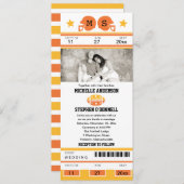 サッカーチケット結婚式招待状 招待状 (正面/裏面)