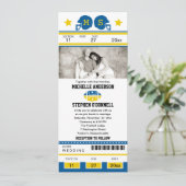 サッカーチケット結婚式招待状 招待状 (スタンド正面)