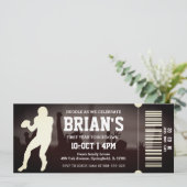 サッカーチケット誕生日の招待状 招待状 (スタンド正面)