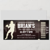 サッカーチケット誕生日の招待状 招待状 (正面/裏面)