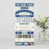 サッカーチケット誕生日招待状 招待状 (スタンド正面)