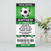 サッカーチケット誕生日招待状 招待状 (スタンド正面)