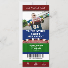 サッカーチケット誕生日招待状 招待状