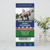 サッカーチケット誕生日招待状 招待状 (スタンド正面)