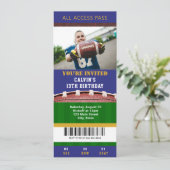 サッカーチケット誕生日招待状 招待状 (スタンド正面)