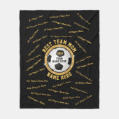 サッカーチパーソナライズされたームの母親の贈り物、全選手 フリースブランケット (正面)