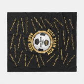 サッカーチパーソナライズされたームの母親の贈り物、全選手 フリースブランケット (正面(横))