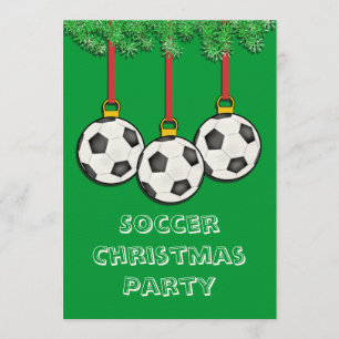 サッカーチームのためのクリスマスの招待状 招待状