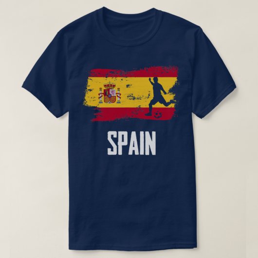 サッカーチームのススペインのペイン国旗の男スペインの性 Tシャツ (デザイン正面)