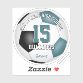 サッカーチームのスピリットキッズティール（緑がかった色）チームカラー シール