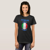 サッカーチームのファンのためのイタリイタリアンアのスローガン Tシャツ (正面フル)