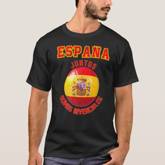 サッカーチームのファンのためのスペインのスペインのスローガン Tシャツ (正面)