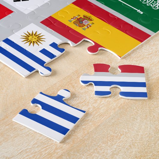 サッカーチームのフラグ2018 ジグソーパズル (側面)