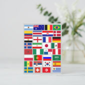 サッカーチームのフラグ2018 ポストカード (スタンド正面)