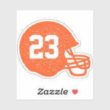 サッカーチームのヘルメットパーソナライズされた番号オレンジ