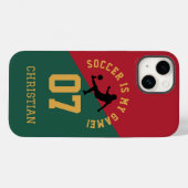 サッカーチームのユニフォームナンバー デザイン Case-Mate iPhoneケース (裏面 (横))