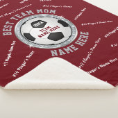 サッカーチームの全選手、コーチの名前母親の贈り物 シェルパブランケット (3/4)