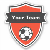 サッカーチームの名前の追加 シール (正面)