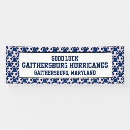 サッカーチームの旗、パーソナライズな3テキスト行 横断幕