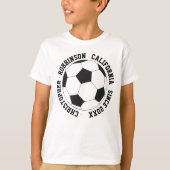 サッカーチームの選手の旅行パーソナライズされた休み Tシャツ (正面)