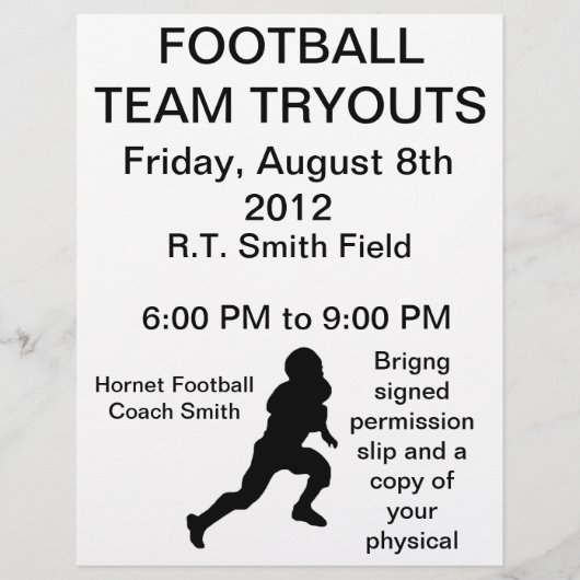 サッカーチームの選手 チラシ (正面)