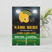 サッカーチームイエローグリーン誕生日 招待状 (スタンド正面)