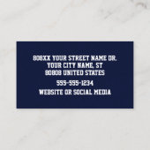 サッカーチームコーチスタジアムテーマ 名刺 (裏面)