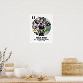 サッカーチームシニア卒業スポーツフォトコラージュ ポスター (キッチン)