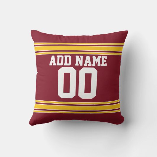 サッカーチームジャージー名前をカスタムする番号 クッション (裏面)