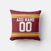サッカーチームジャージー名前をカスタムする番号 クッション (正面)