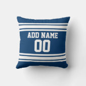 サッカーチームジャージー名前をカスタムする番号 クッション (裏面)