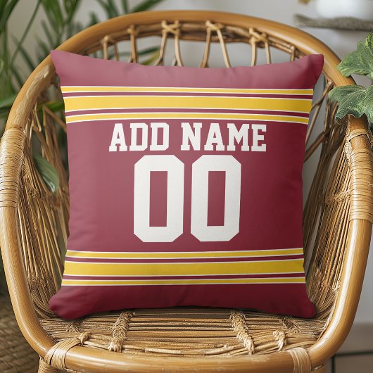 サッカーチームジャージー名前をカスタムする番号 クッション
