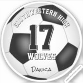 サッカーチームスピリットガールズチーム名 シール (正面)