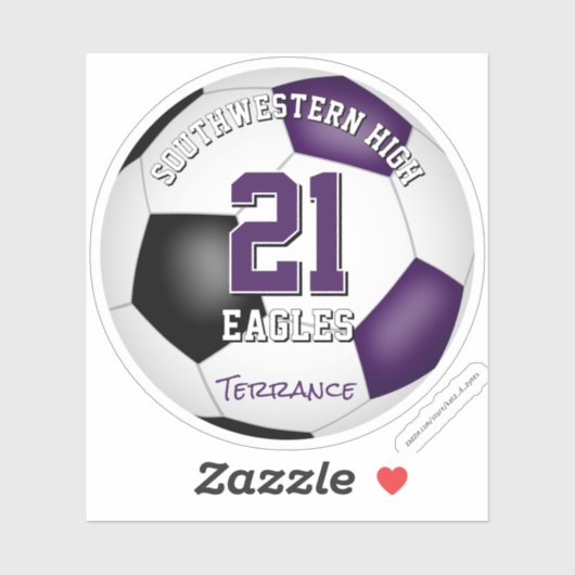 サッカーチームスピリットキッズパープルチームカラー シール (シート)