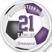 サッカーチームスピリットキッズパープルチームカラー シール (正面)