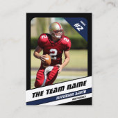 サッカーチームトレーディングカードスポーツギフトアイディアグリーン コーリングカード (正面)