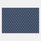 サッカーチームネイビーブルーパーソナライズされたイニシャル ラッピングペーパーシート (正面2)