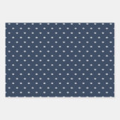 サッカーチームネイビーブルーパーソナライズされたイニシャル ラッピングペーパーシート (正面)