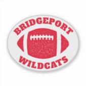 サッカーチームパーソナライズされたの赤いシール シール (正面)