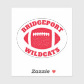 サッカーチームパーソナライズされたの赤いシール シール (シート)