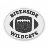 サッカーチームパーソナライズされたブラック シール (正面)