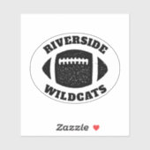 サッカーチームパーソナライズされたブラック シール (シート)