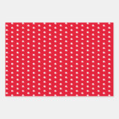 サッカーチームパーソナライズされた赤 ラッピングペーパーシート (正面3)