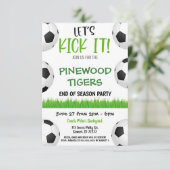 サッカーチームパーティの招待状 招待状 (スタンド正面)